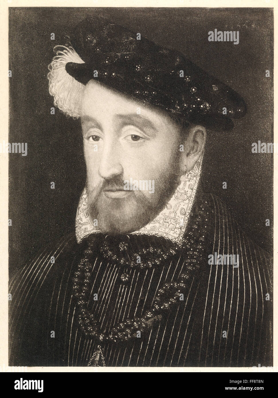 Enrique II (1519-1559). /NKing de Francia, 1547-1559. Pintura de Franτois Clouet. Foto de stock