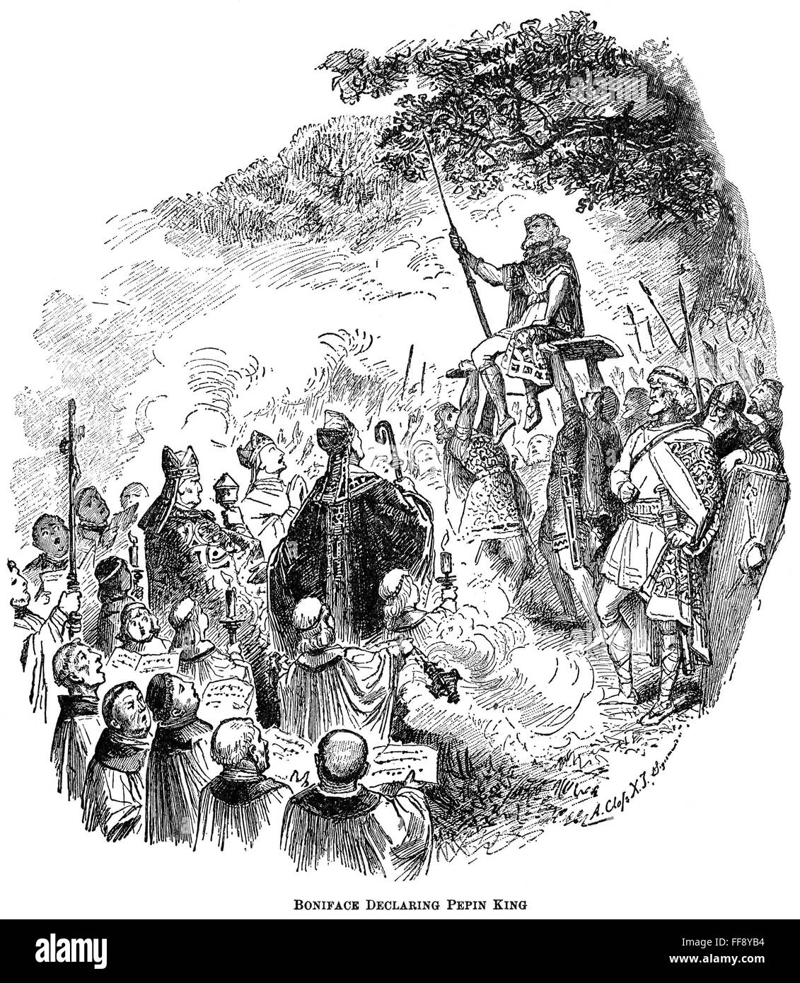 San Bonifacio (C680755). /NEnglish misionero benedictino. Declarado Pipino el Breve, Rey de los San Bonifacio (C680755). /NEnglish misionero benedictino. Declarado Pipino el Breve, Rey de los