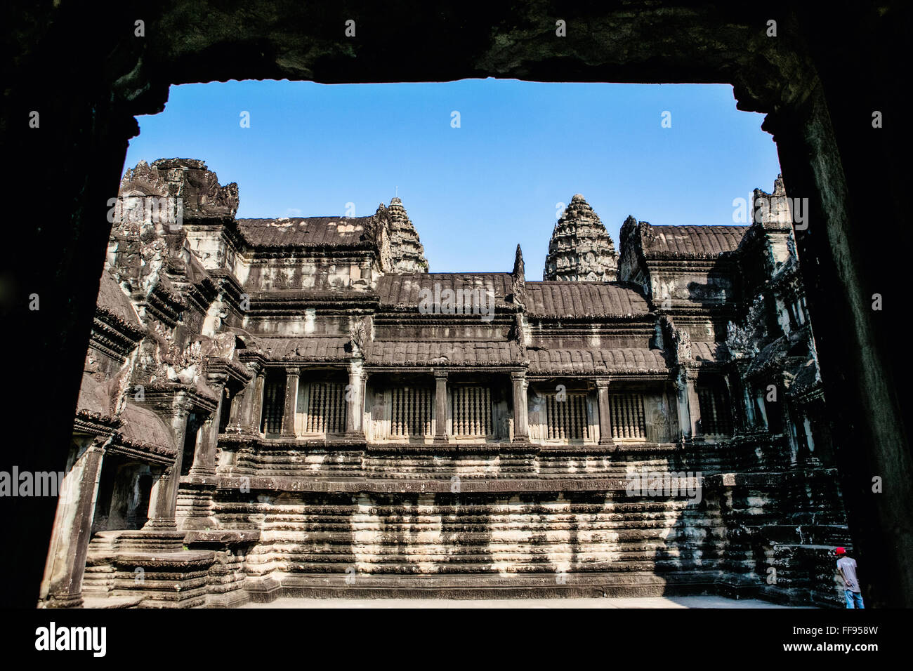 Angkor Wat interior Foto de stock