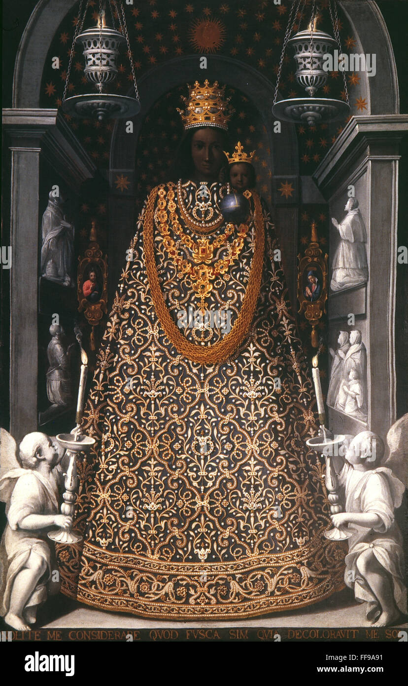 La Virgen de Guadalupe. /NVirgin de Guadalupe (Virgen Negra): Óleo