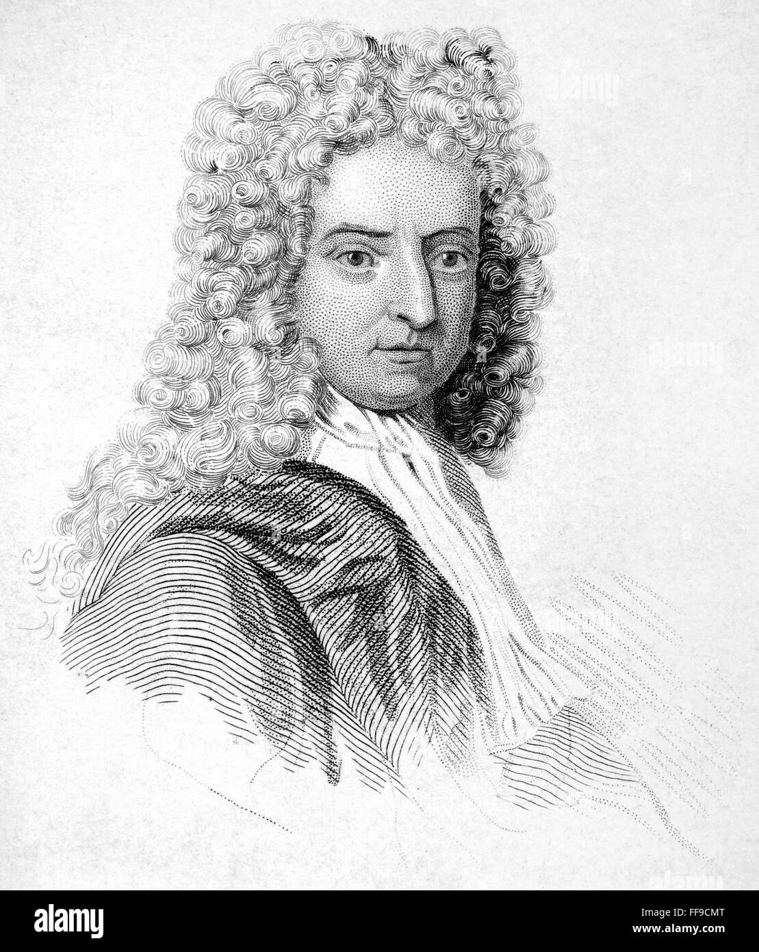 DANIEL DEFOE (C1659-1731). /NEnglish escritor. Stipple grabado, del siglo XIX. Foto de stock