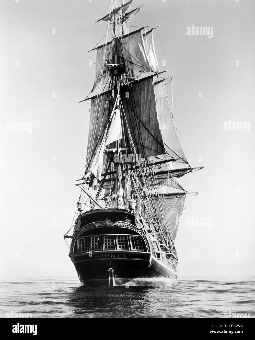 Los buques: Bounty. /NA del siglo xx réplica de Bounty. Foto de stock