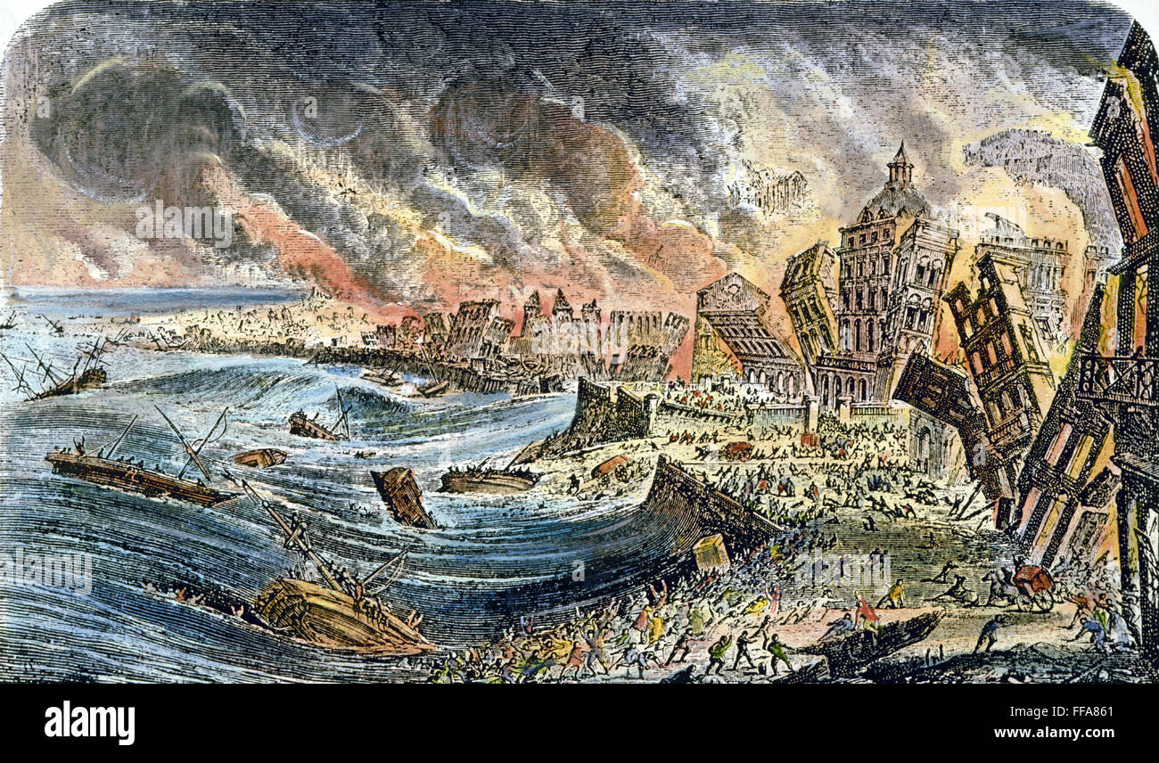Terremoto de Lisboa, 1755. /Nel terremoto en Lisboa, Portugal, 1 de
