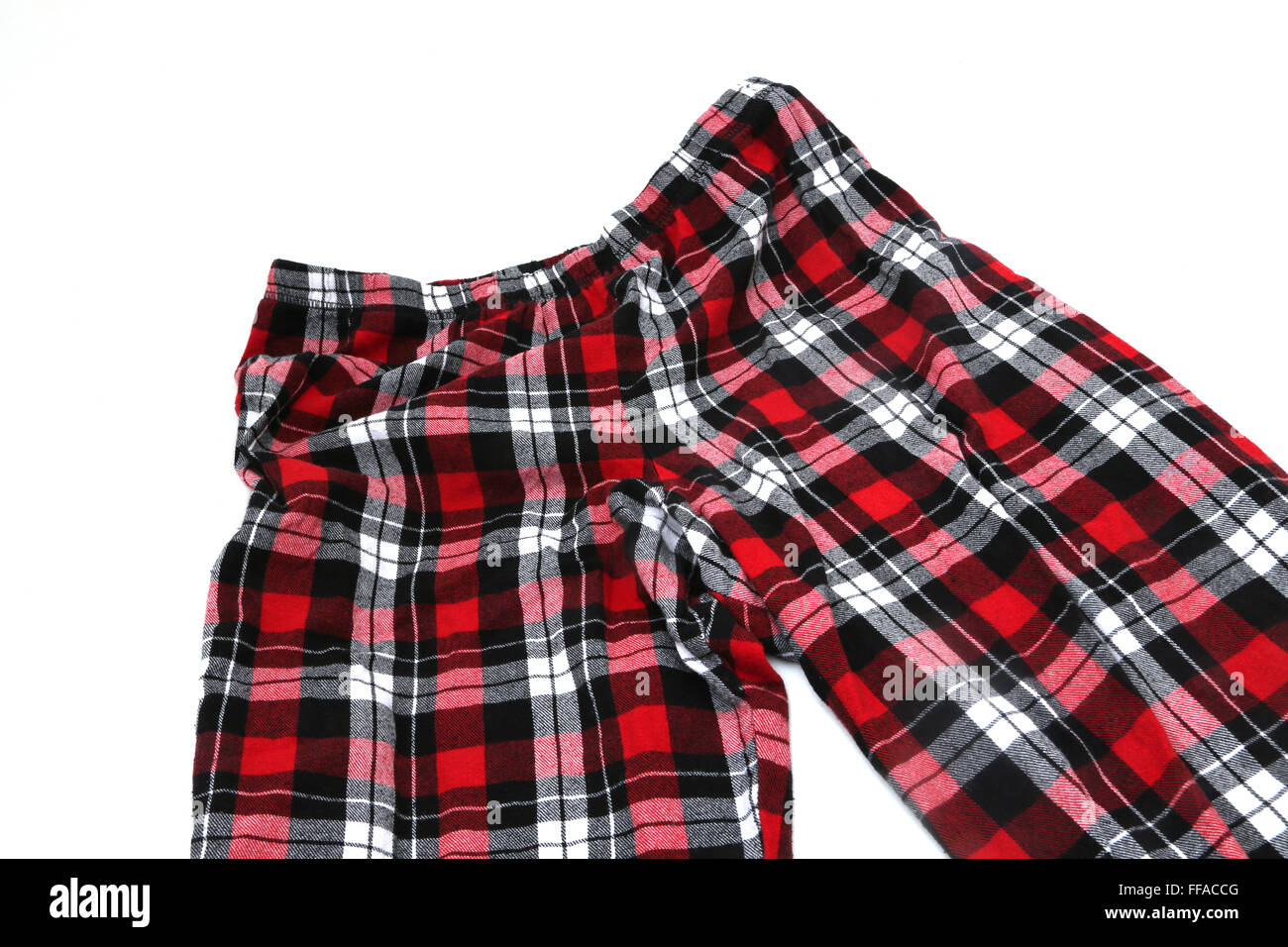 Rojo, negro y blanco Pijama Bottoms Foto de stock