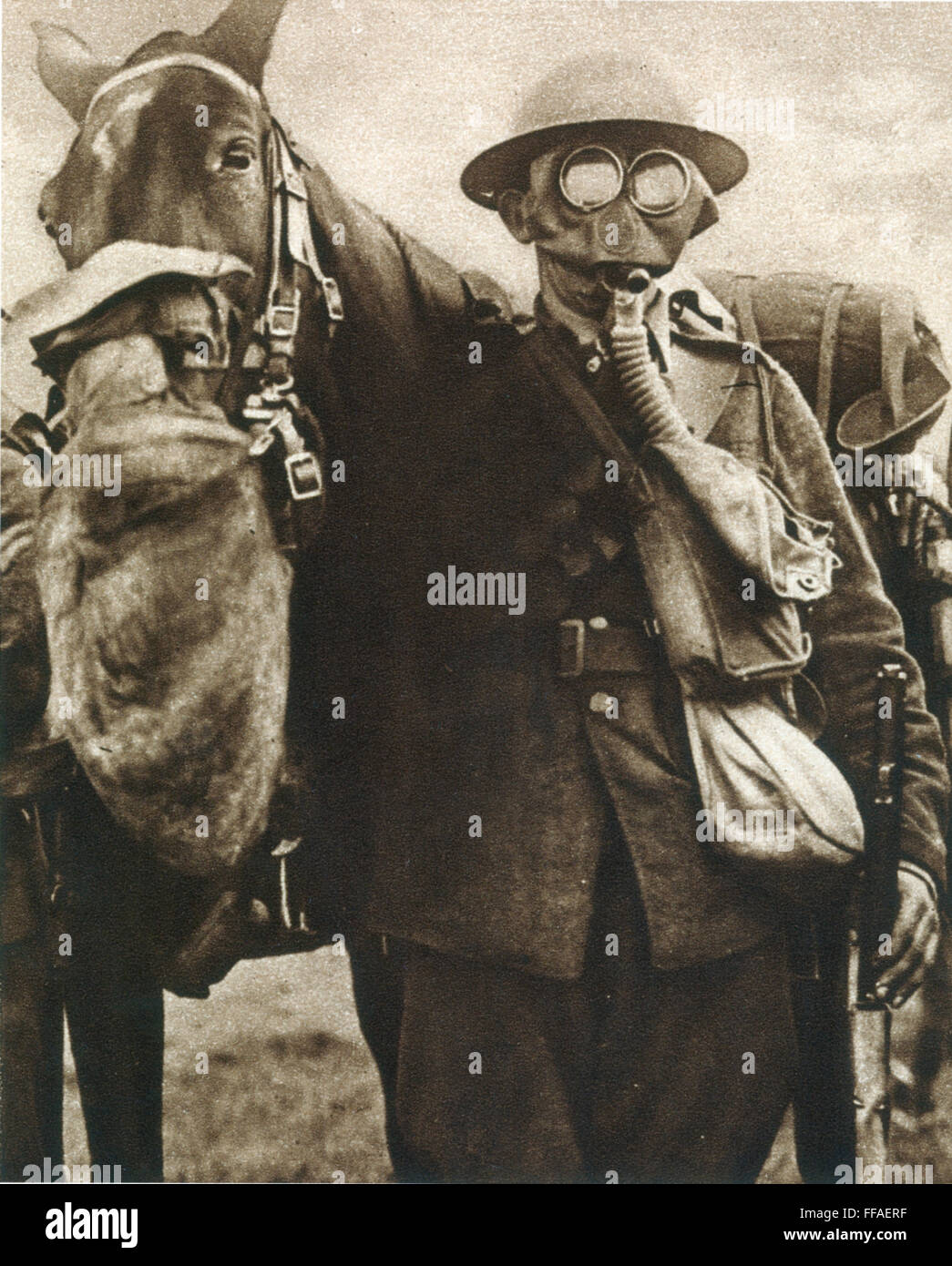 La primera guerra mundial la guerra del gas. /Nlos dos soldados y