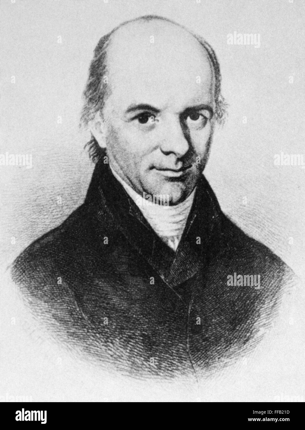 ALFRED MOORE (1755-1810). /NAmerican jurista. Foto de stock