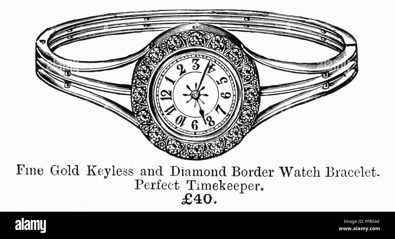 Reloj Pulsera, 1891. /NWoman reloj de pulsera, inglés, 1891 Fotografía de  stock - Alamy