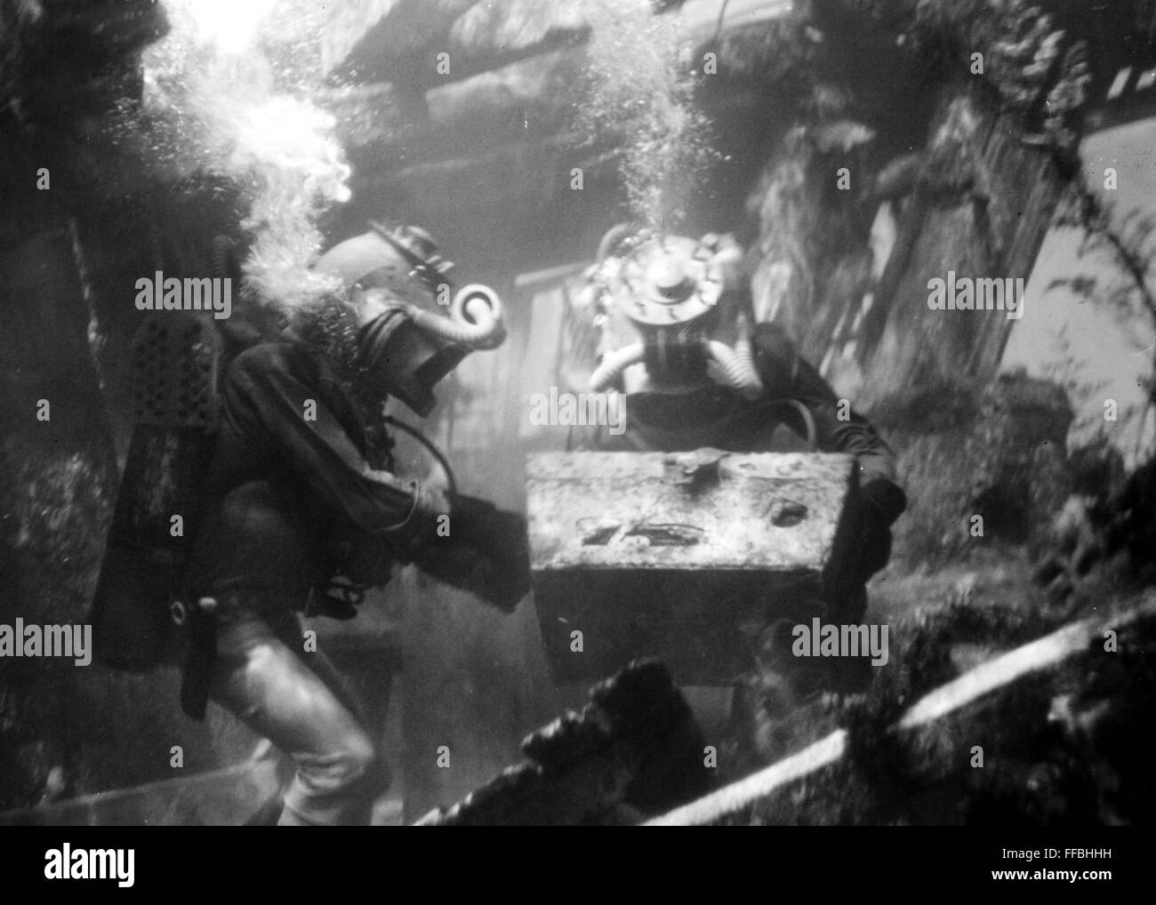 Película: 20.000 Leguas, 1954. /NFilm todavía de Richard Fleischer's '20.000 Leguas Bajo el mar, de 1954. Foto de stock