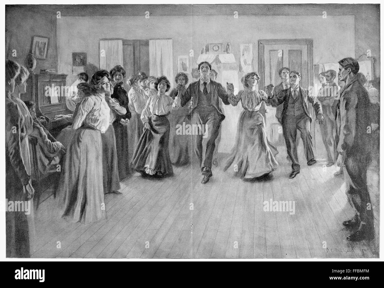 País Danza, 1901. /NIllustration, Americana, 1901. Foto de stock