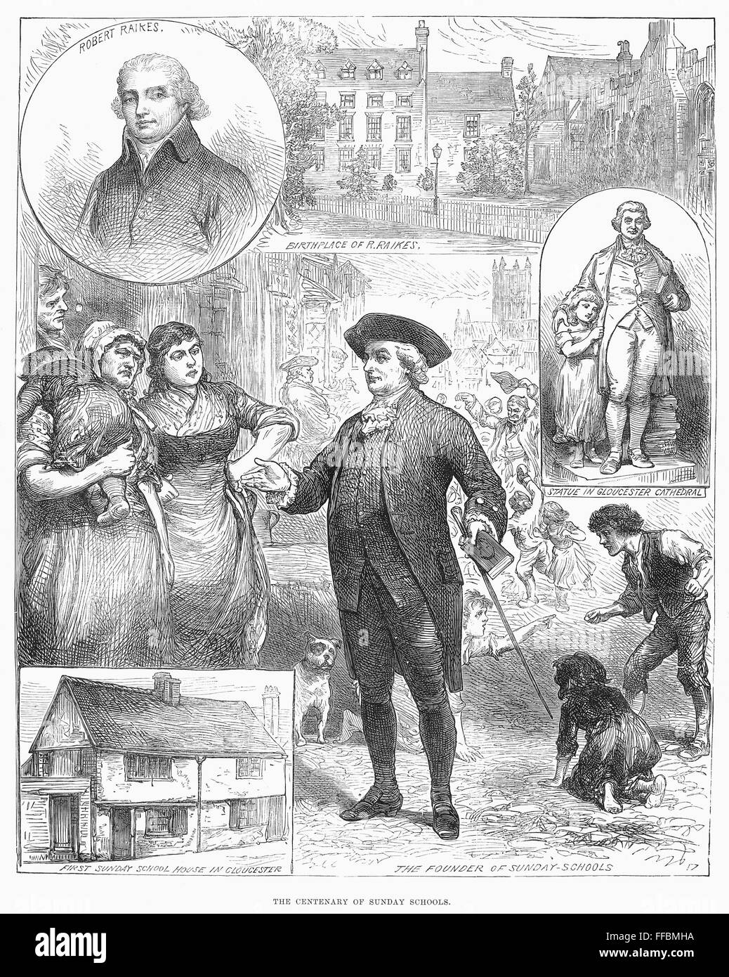 ROBERT RAIKES (17351811). /NEnglish educador. El grabado en madera