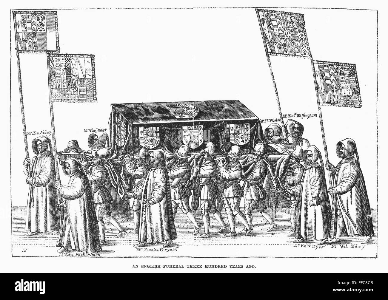 Inglaterra FUNERAL, c1550. /NAn funeral inglés del siglo XVI. El