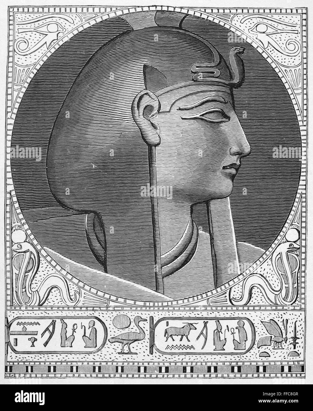 MENEPHTAH. /NEgyptian faraón, la XIX Dinastía. Foto de stock