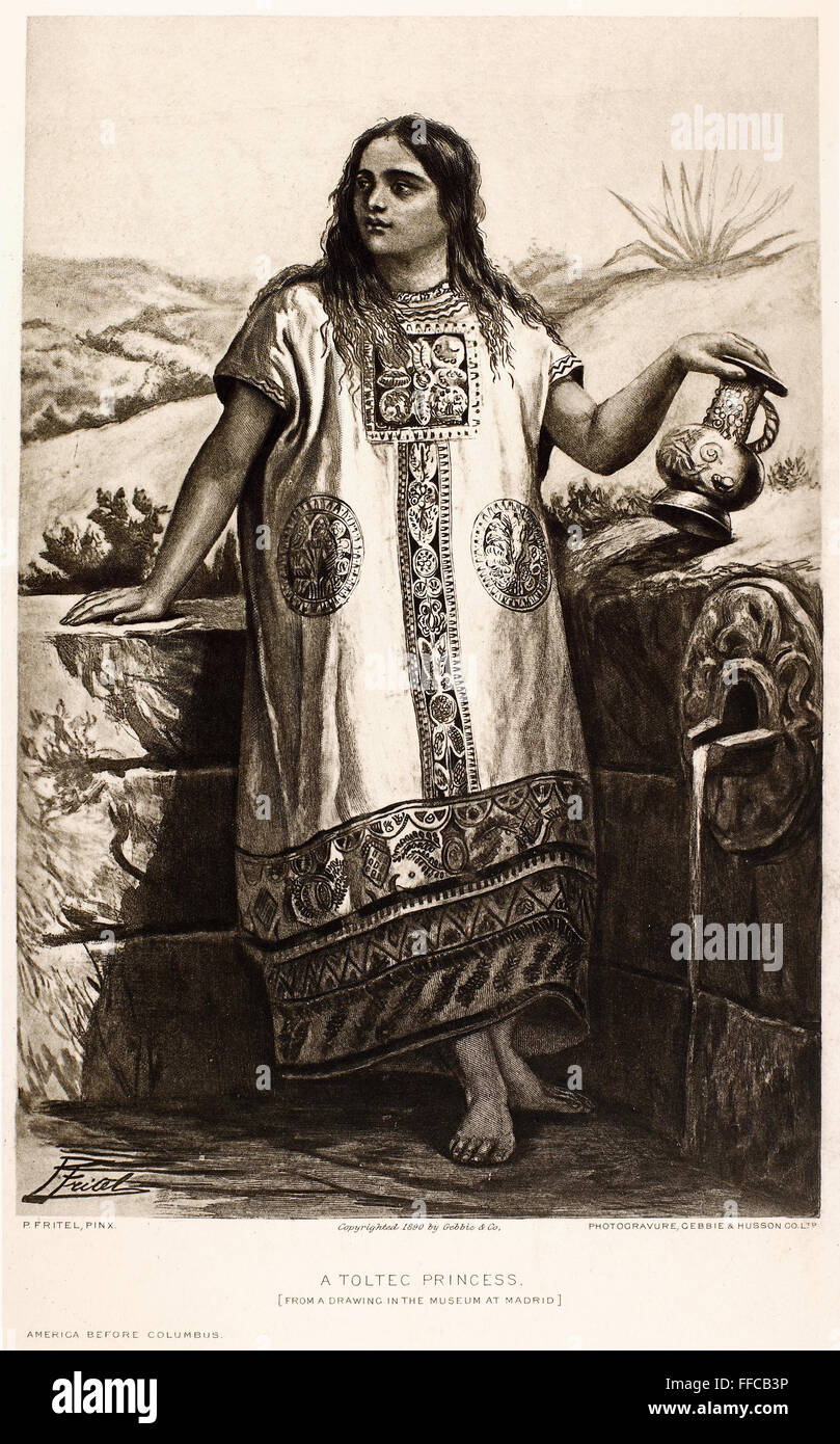 Princesa tolteca. /NPhotogravure, 1900. Foto de stock