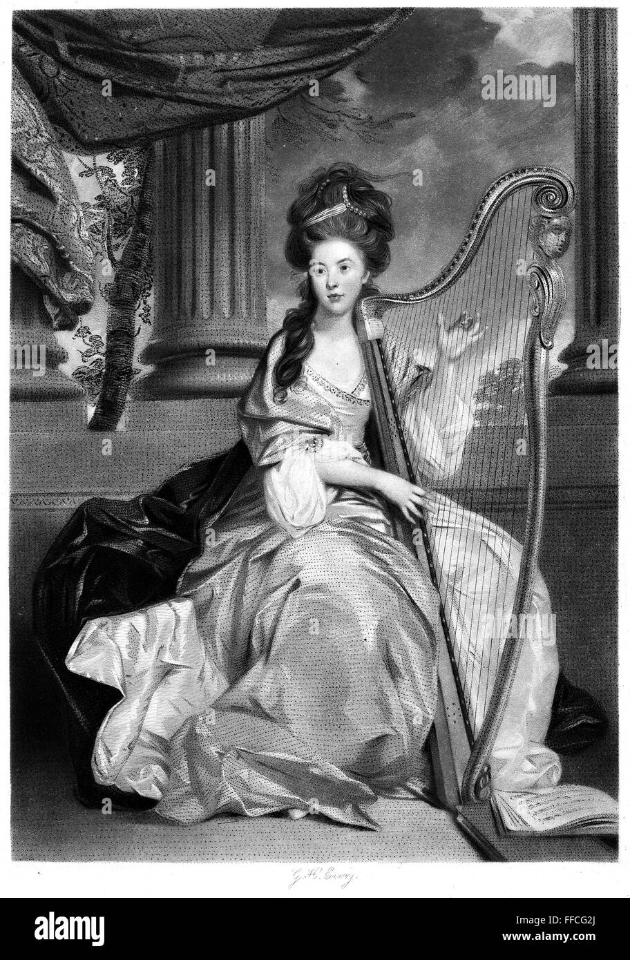 Condesa de ELGINTON, 1777. /NMessotint después de una pintura de Sir Joshua Reynolds, 1777. Foto de stock
