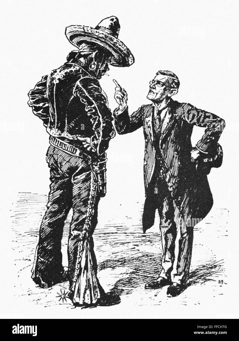 WILSON & México, 1913. /NU.S. El presidente Woodrow Wilson regaña a