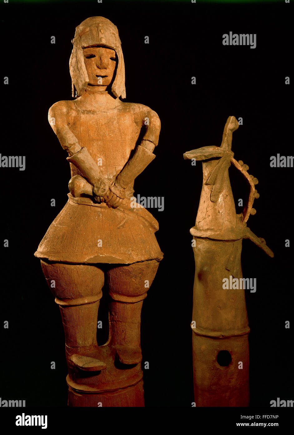 Japón la tumba de la escultura. /NTerra cotta warrior significaba para