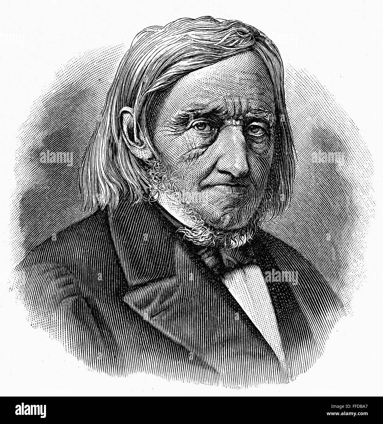 KARL ERNST VON BAER/n(1792-1876). Naturalista y embryologist estonio. Grabado de línea, del siglo XIX. Foto de stock