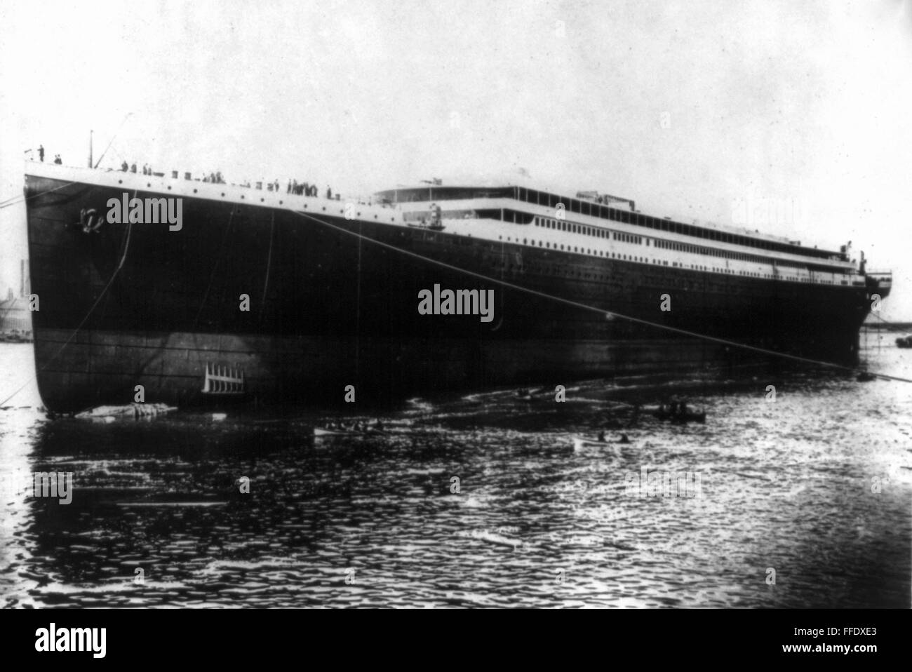 TITANIC: construcción, 1911. /NPhotographed durante la construcción, mayo de 1911. Foto de stock