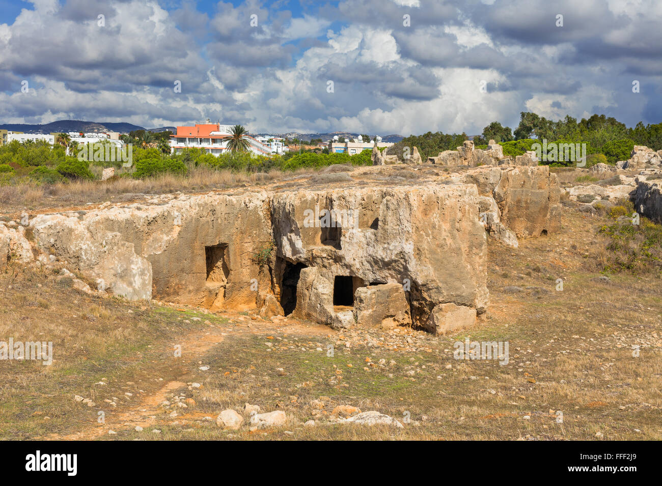 Tumbas de los reyes, en Paphos, Chipre Foto de stock
