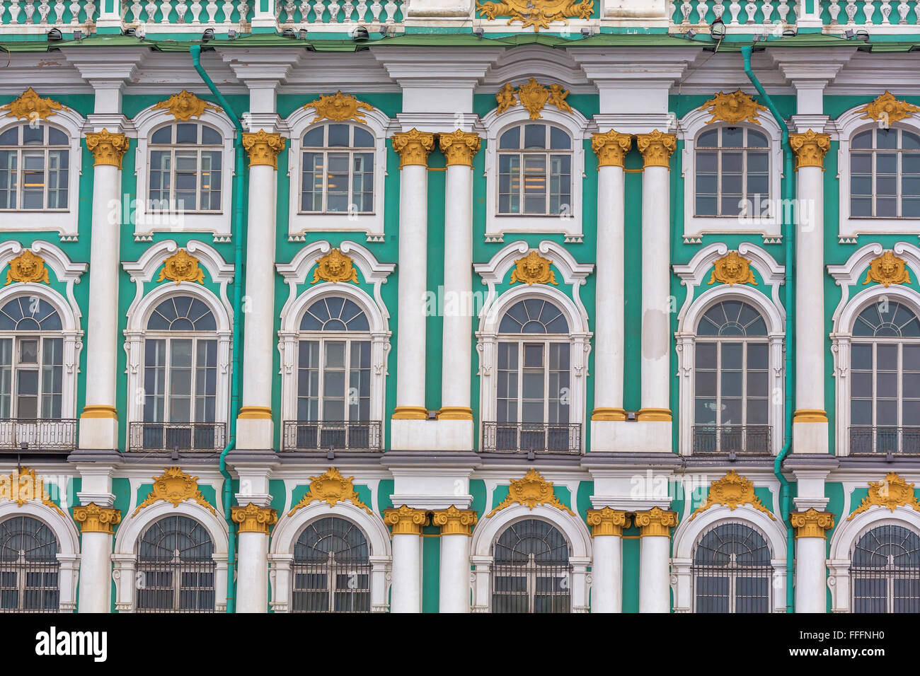Palacio de Invierno, el Museo Estatal del Hermitage, San Petersburgo, Rusia Foto de stock