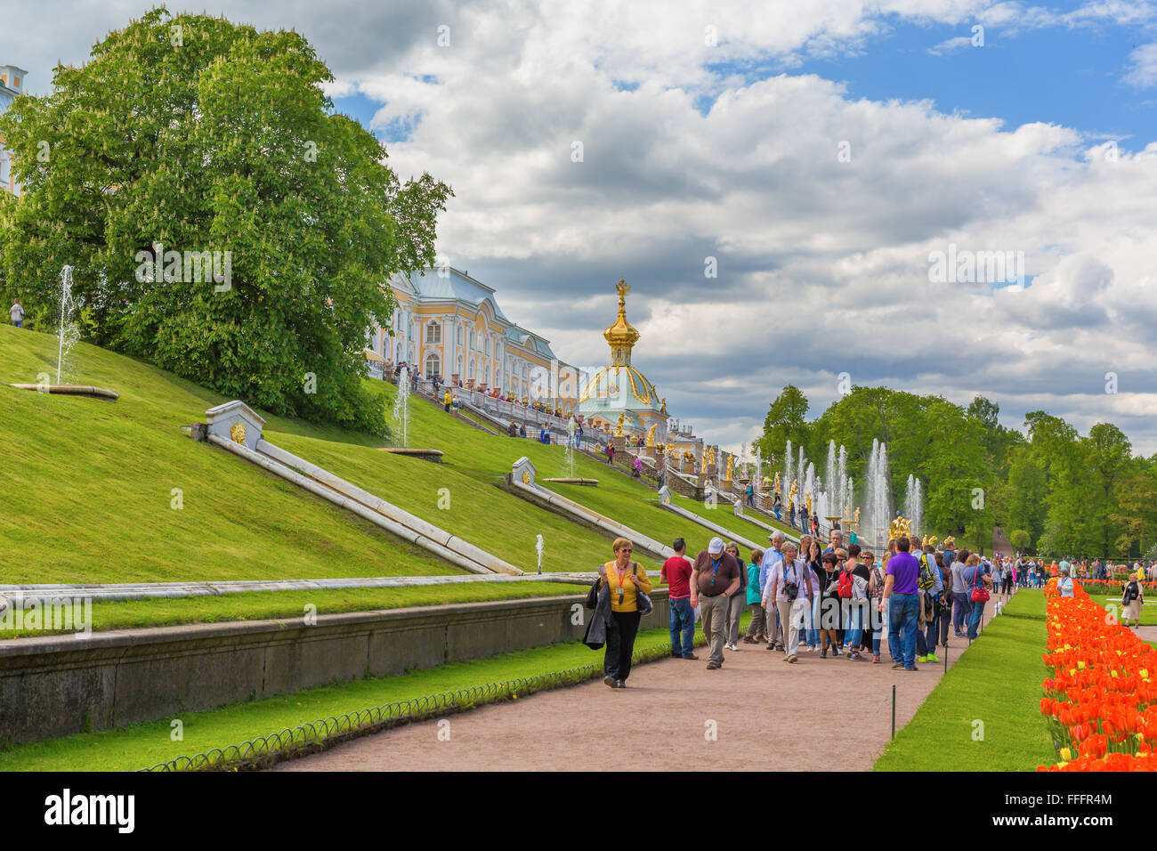 Peterhof, San Petersburgo, Rusia Foto de stock