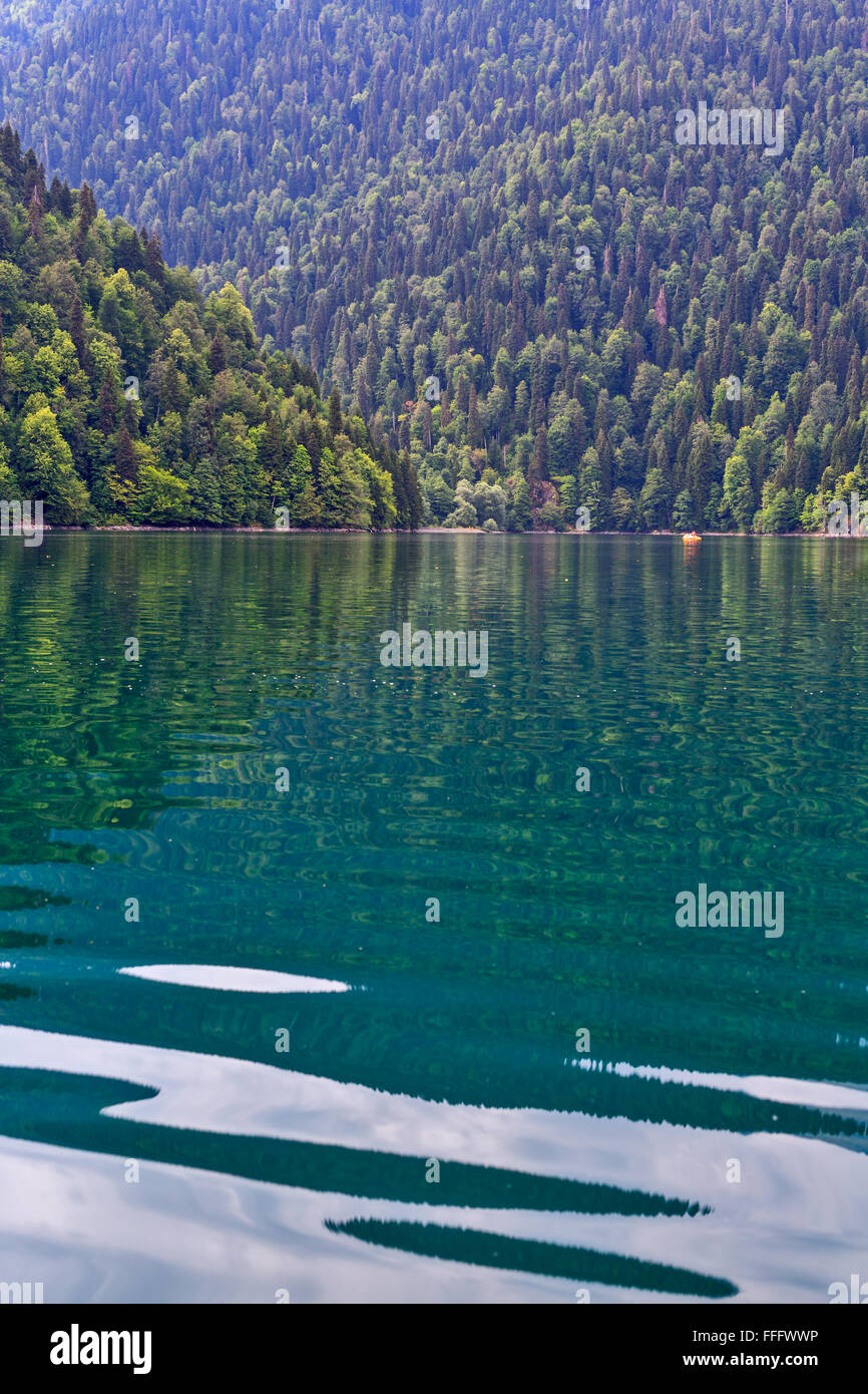 Mountain Lake Ritsa, Abjasia, Georgia Foto de stock