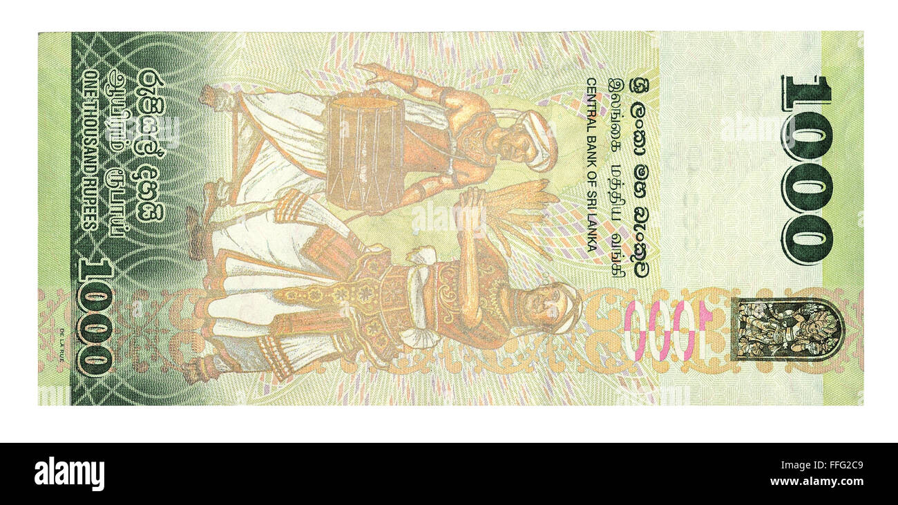 Los billetes de 1.000 rupias de Sri Lanka Foto de stock