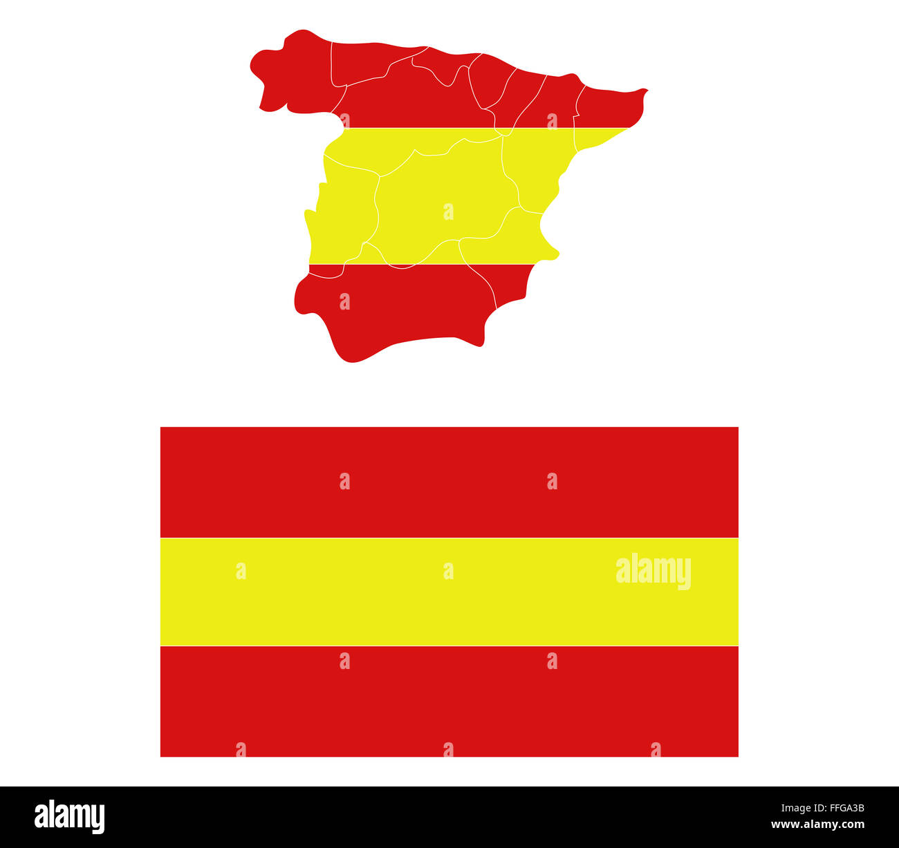 Mapa De España Con Regiones Fotografía De Stock Alamy 9841