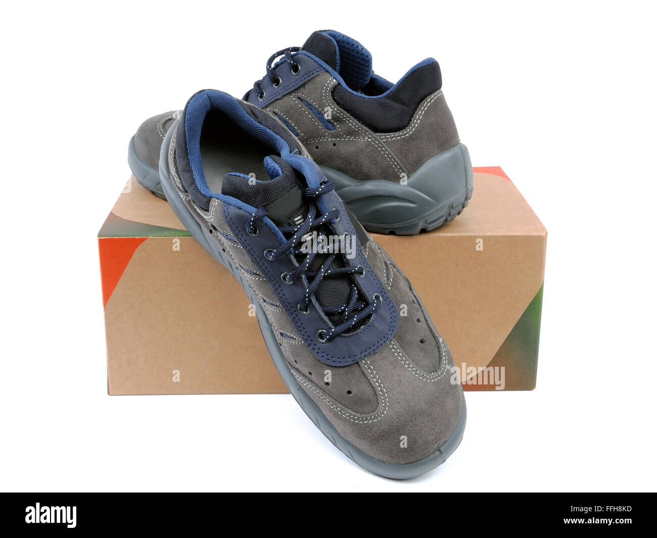 Zapatos para trabajo pesado en el sitio de construcción Fotografía de stock  - Alamy