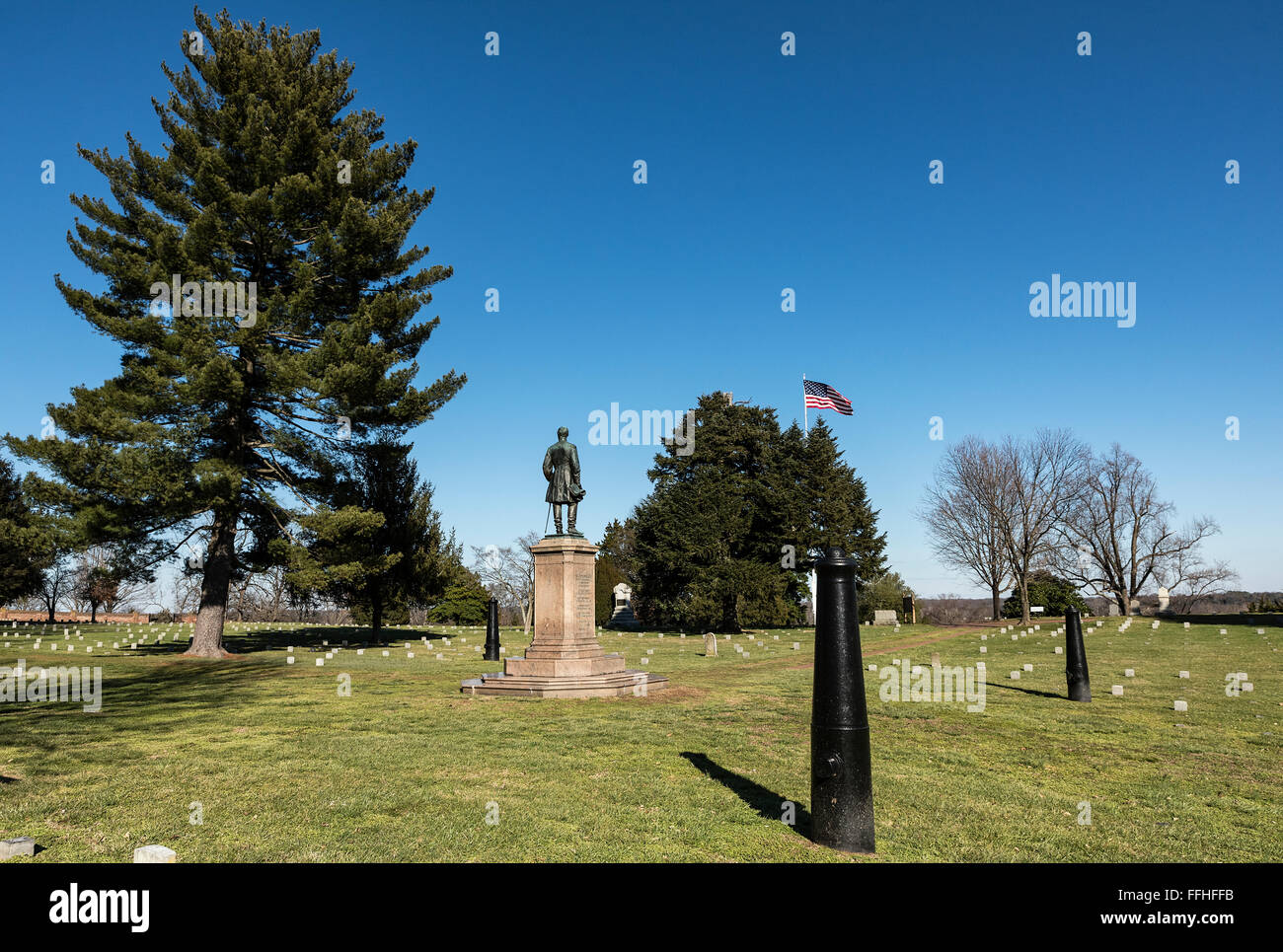 La División de Humphreys Monumento, Fredericksburg Parque Militar Nacional, Fredericksburg, Virginia, EE.UU. Foto de stock