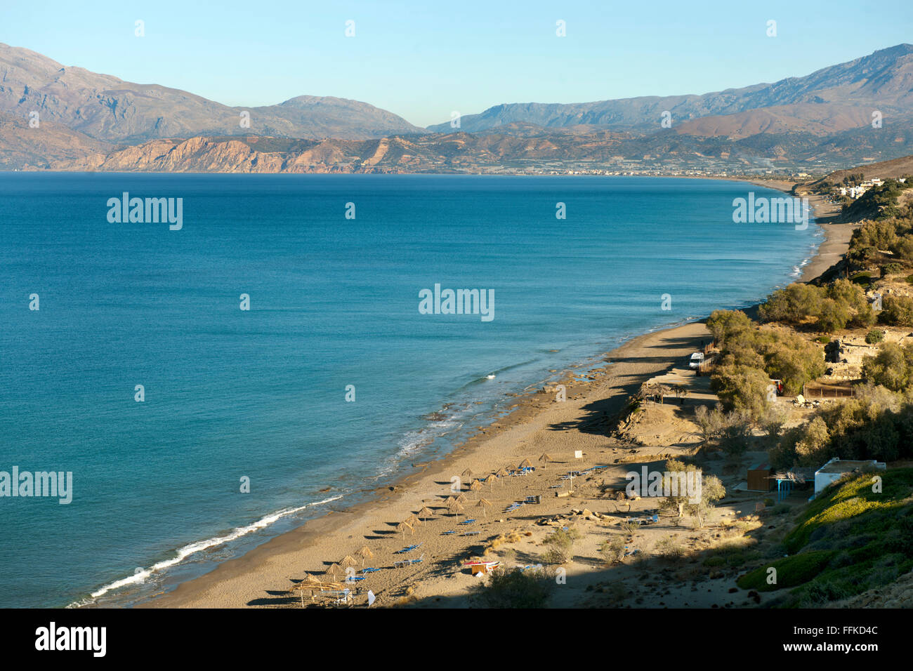 Griechenland, Kalamaki, Bucht von Messara, Komos-Strand Foto de stock