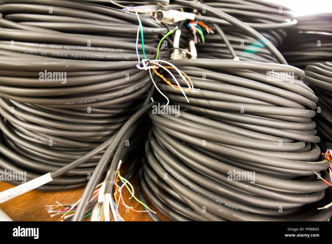 Grueso cable eléctrico Foto de stock