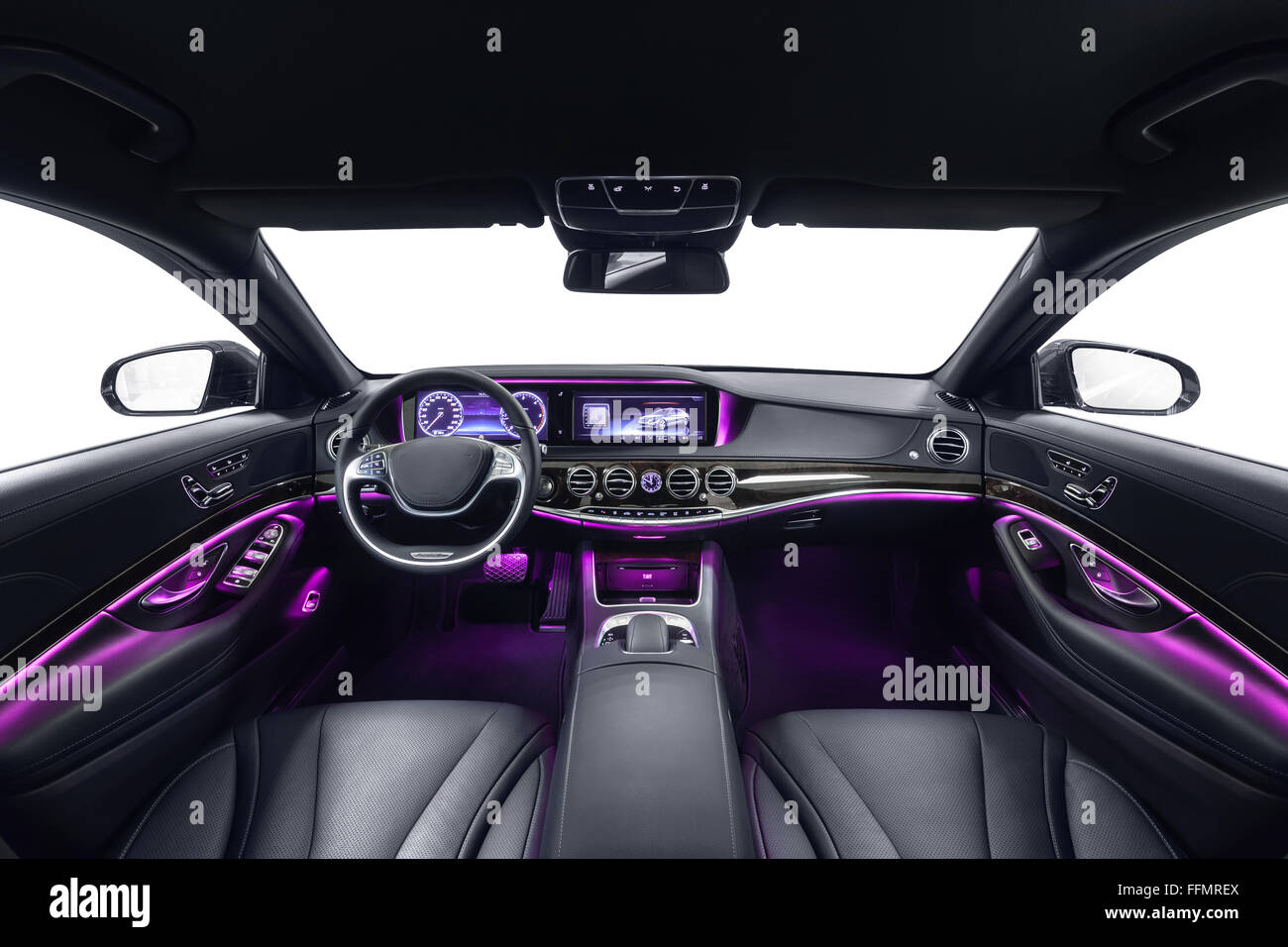 Luz ambiente interior del coche fotografías e imágenes de alta