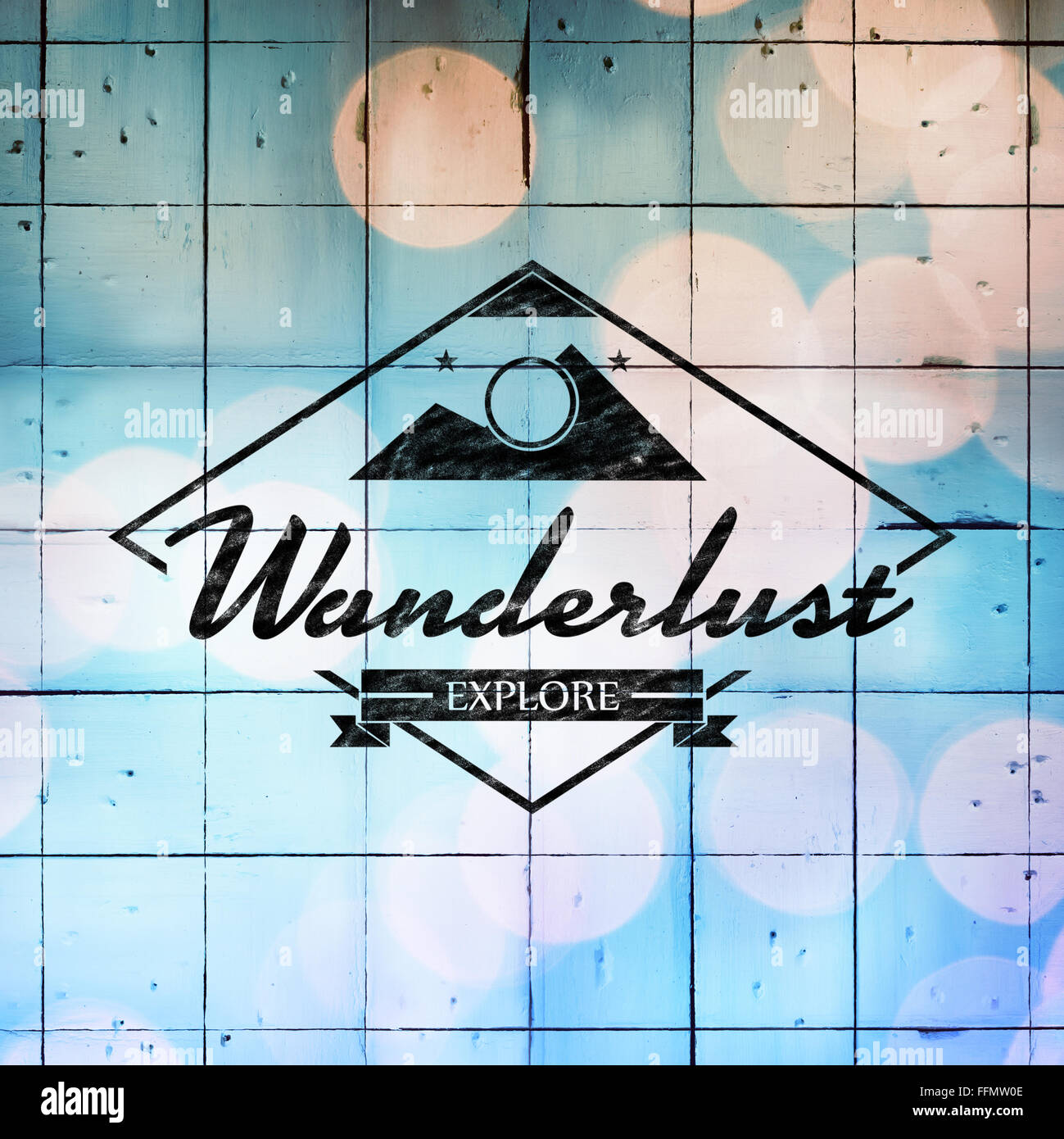 Imagen compuesta de wanderlust logo Foto de stock