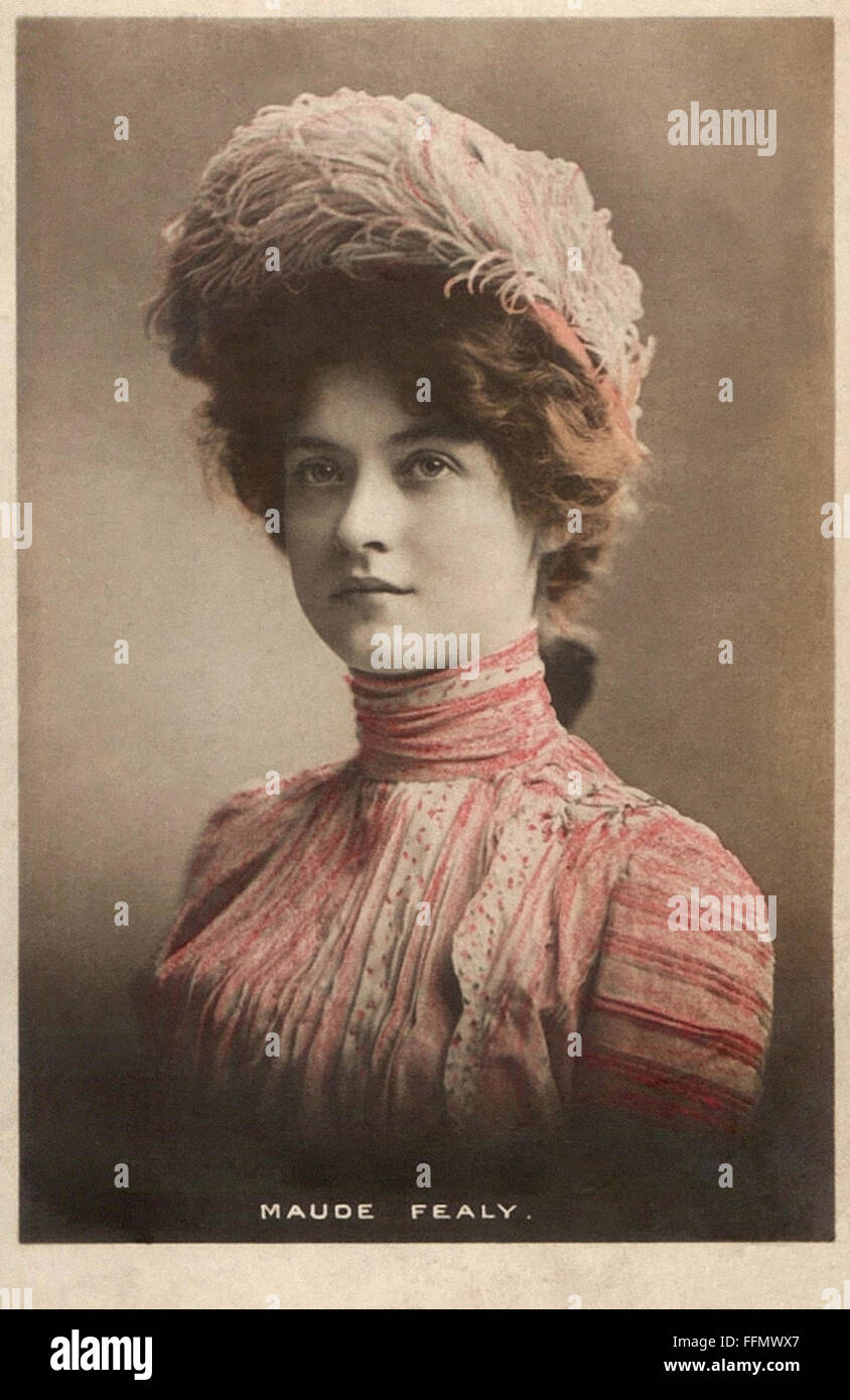 Maude Fealy - Vintage postal - 1900 Foto de stock