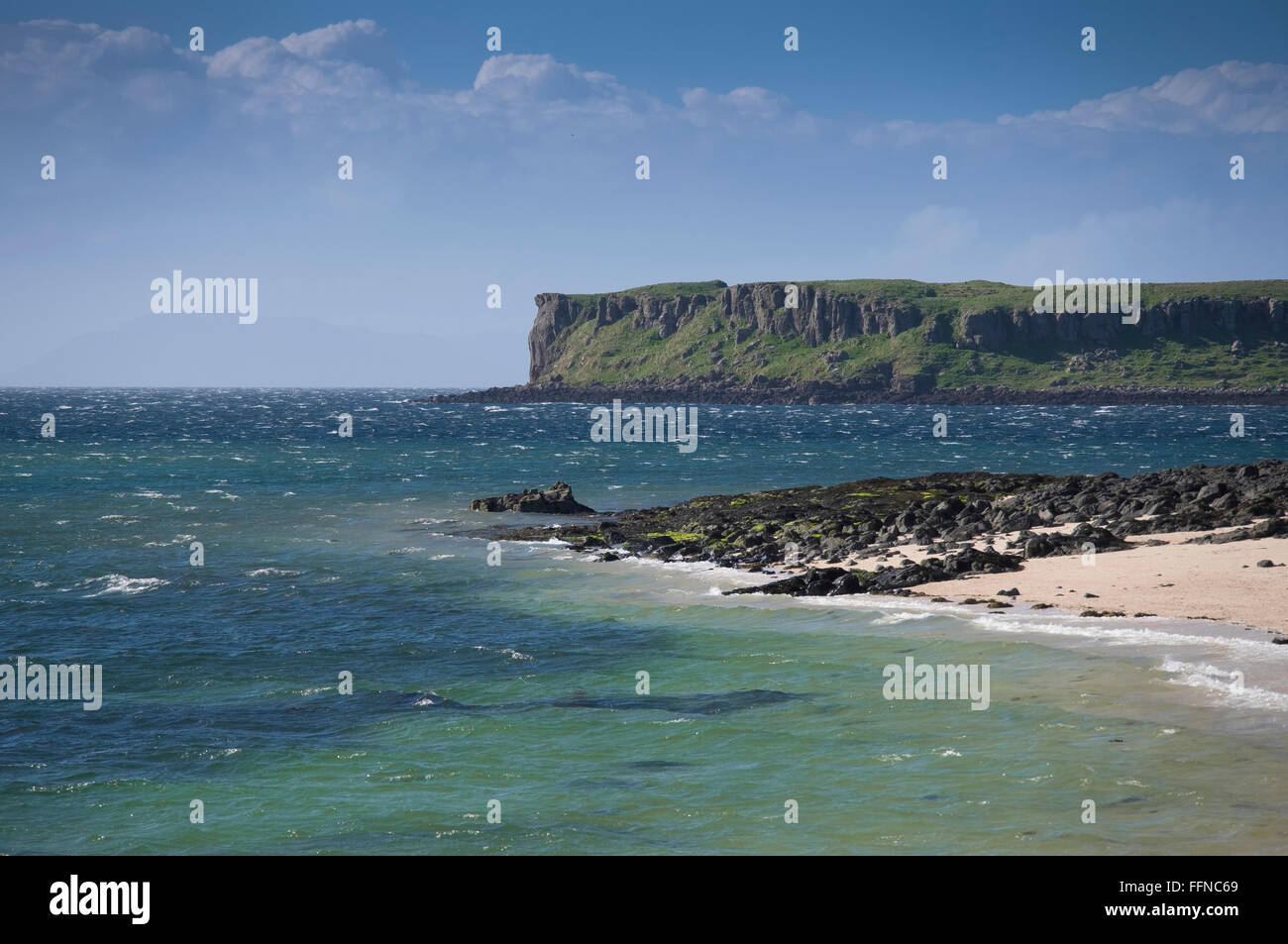 Coral Beach loch dunvegan con mar aguamarina Foto de stock