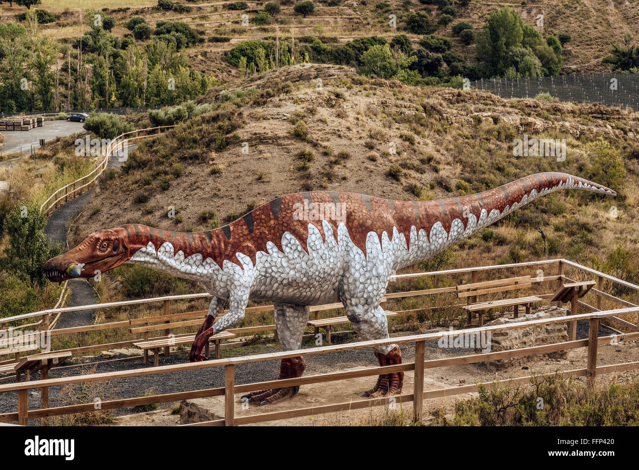 Dinosaurio Baryonyx, Igea, La Rioja, España, Europa Foto de stock