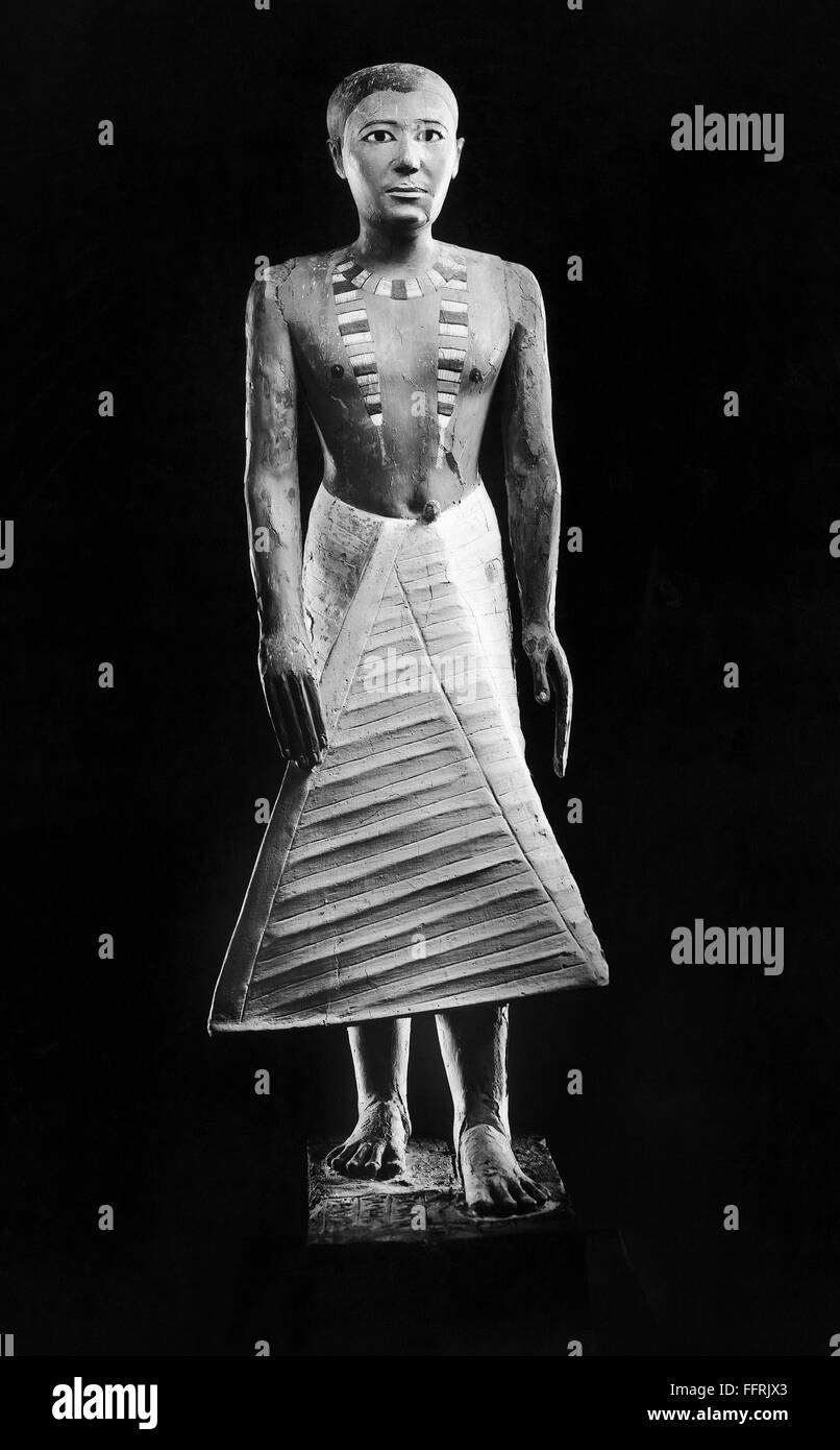 Egipto: METHETHY, c2450 A.C. /nMethethy, jefe de la real agricultores bajo el Rey anus. Madera con yeso y pintura, Sexta Dinastía. Foto de stock