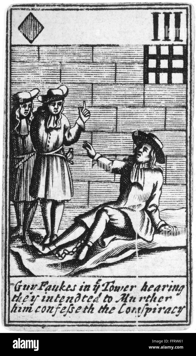 GUY FAWKES (15701606). /NEnglish conspirador. Guy Fawkes, encarcelado