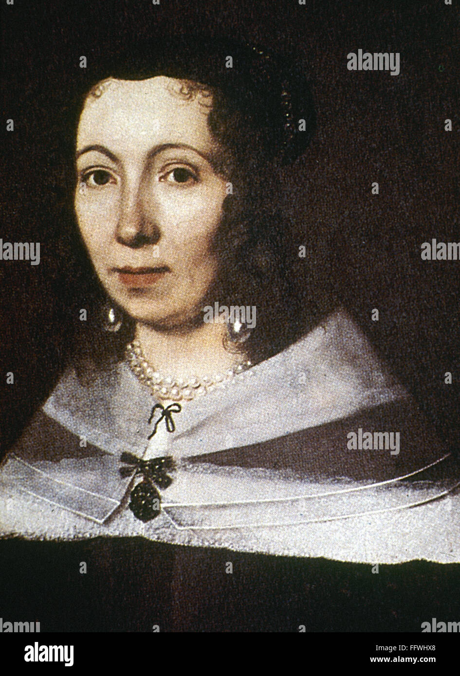 ANNA MARIA SIBYLLA MERIAN /n(1647-1717). Alemán, grabador y pintor naturalista. Retrato de un desconocido artista contemporáneo. Foto de stock
