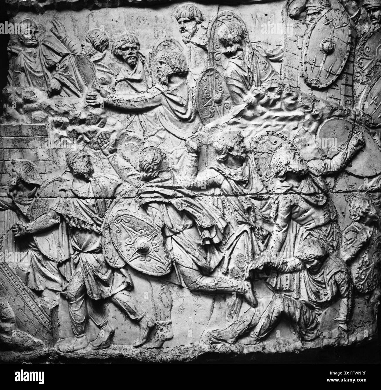 Roma la columna de Trajano. /NBattle escena desde Roma la victoriosa