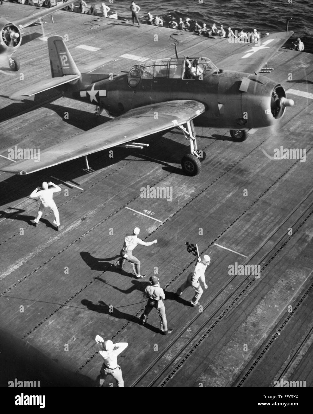 Segunda Guerra Mundial los portaaviones. /NFlight Tripulación cubierta