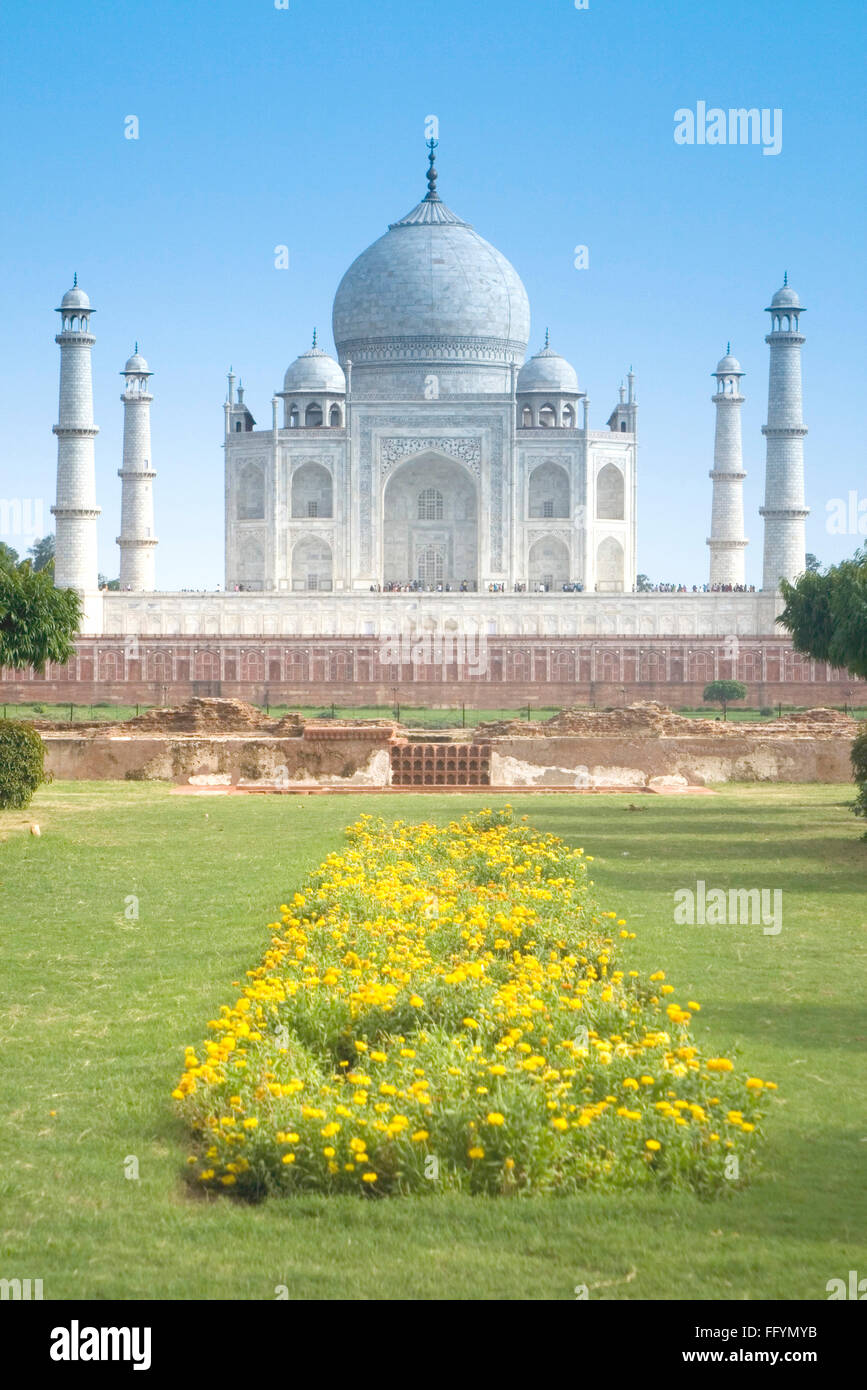 Taj Mahal siete maravillas del mundo , Agra, Uttar Pradesh, India Foto de stock