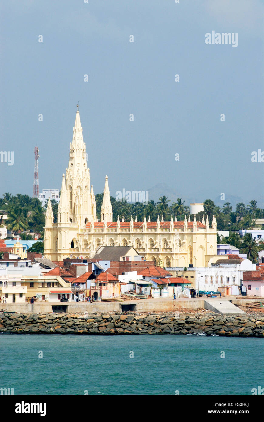 Iglesia de Nuestra Señora de la merced de estilo gótico , Kanyakumari, Tamil Nadu, India Foto de stock