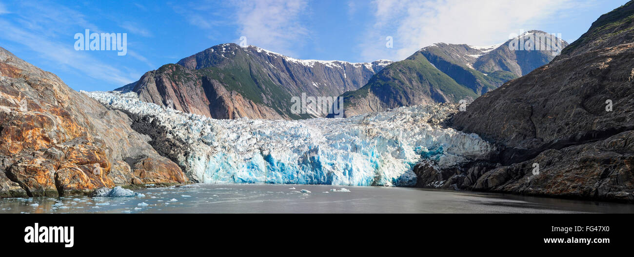 North Sawyer glaciar en Tracy Arm Fjord, sureste de Alaska Foto de stock