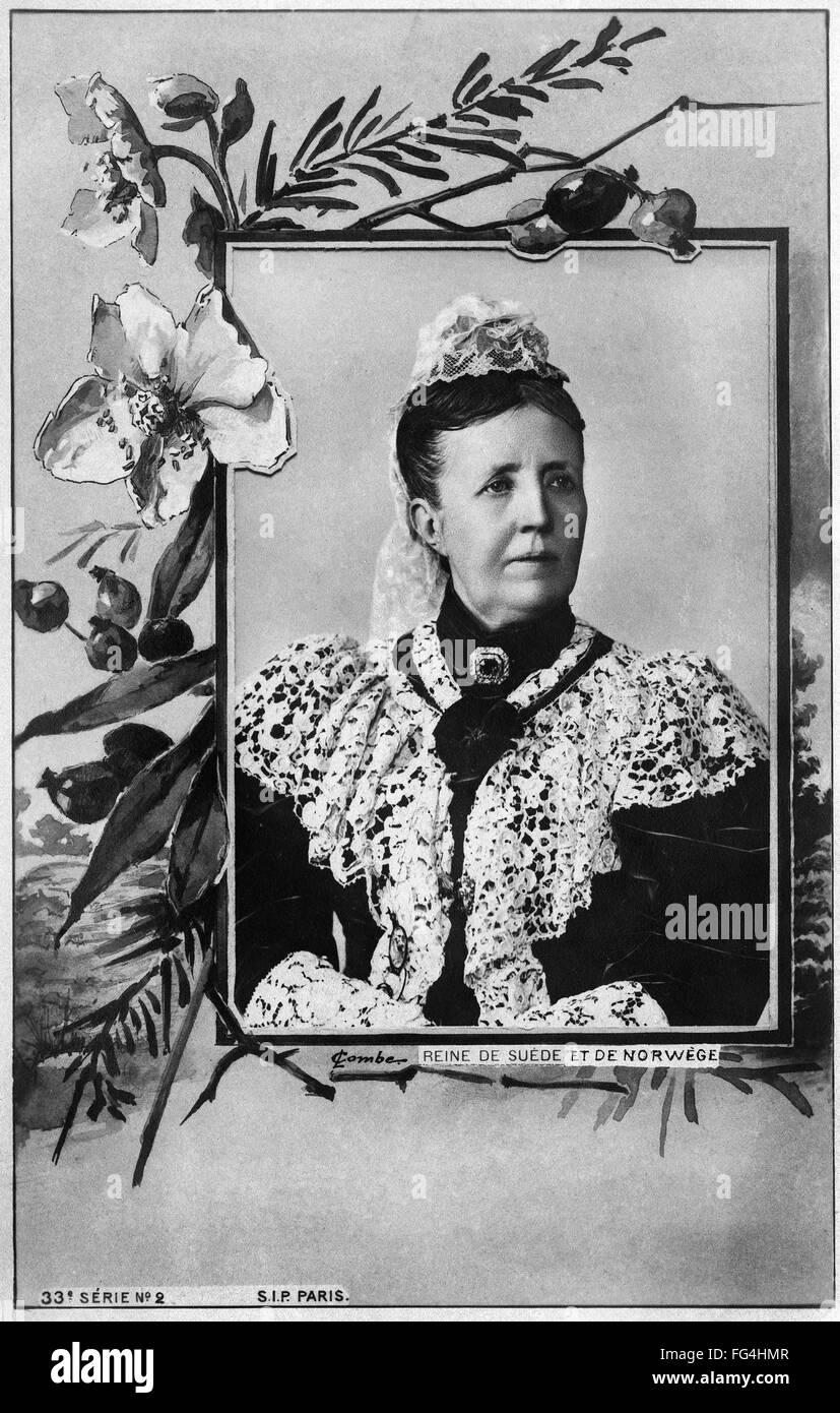 Sofía de Nassau (1836-1913). /NQueen consorte de Suecia y Noruega como esposa de Oscar II. Foto postal, c1900. Foto de stock