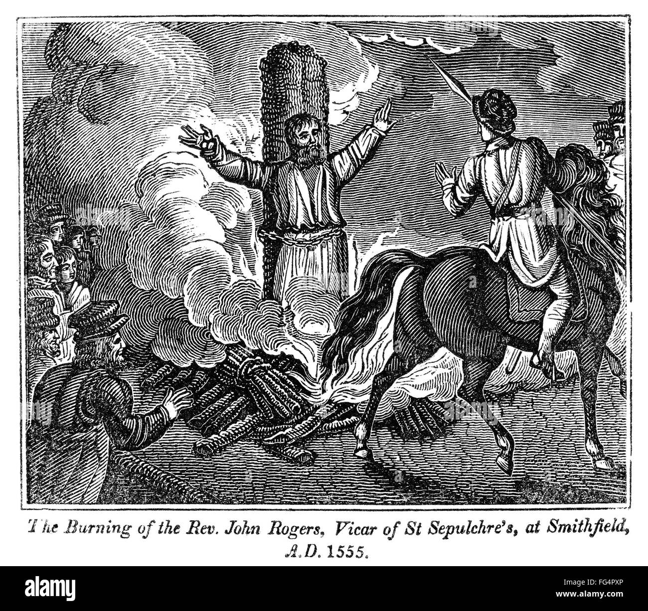 Martirio De John Rogers Nel Ardor Del Reverendo John Rogers Vicario