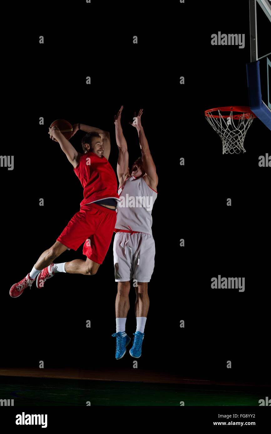 El jugador de baloncesto en acción Foto de stock