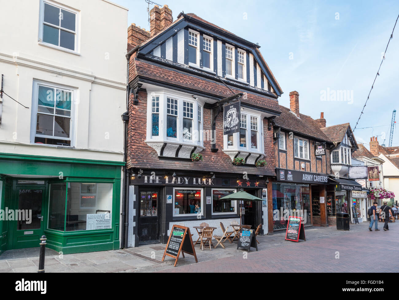 Edificios históricos, Canterbury, Kent, Inglaterra Foto de stock