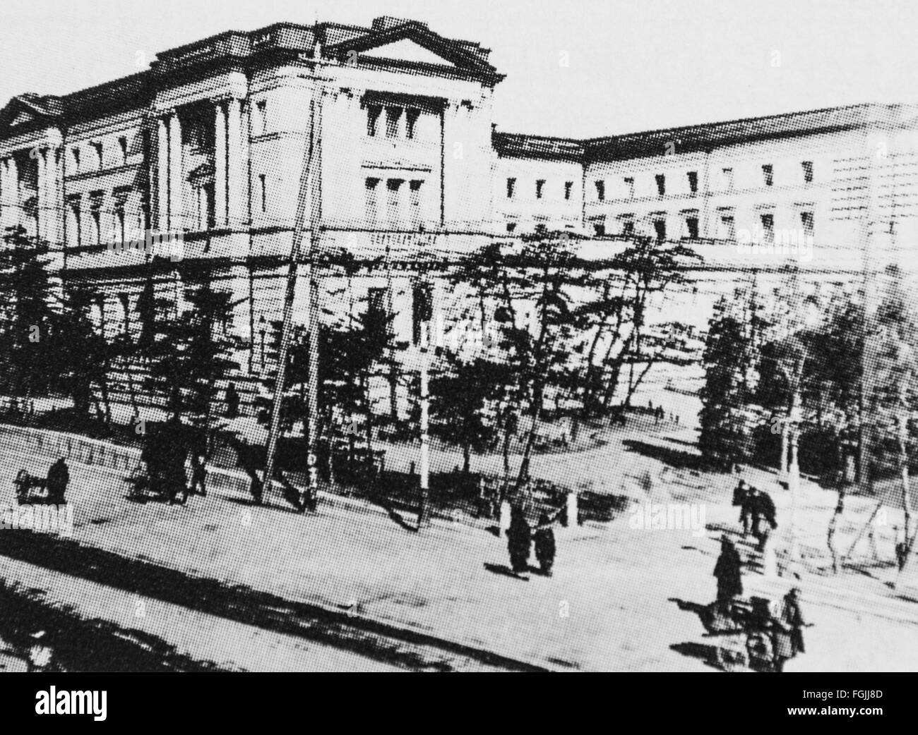 El exterior del Banco de Japón 1896 Foto de stock